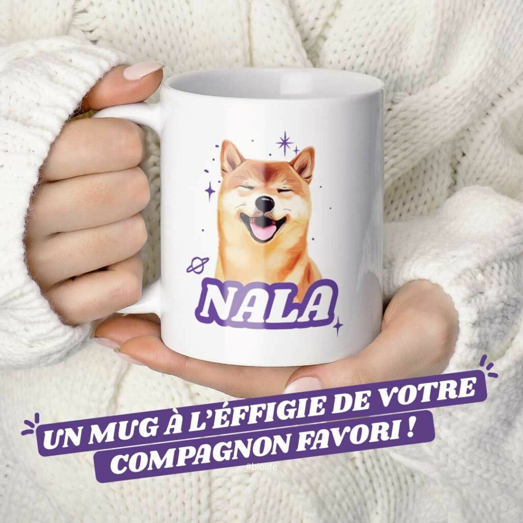 Mug personnalisé avec illustration de l'animal